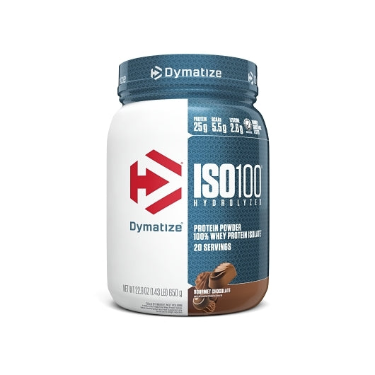 Dymatize Iso 100 Twenty Server Gourmet Chocolate-1.4 lb.-3/Case