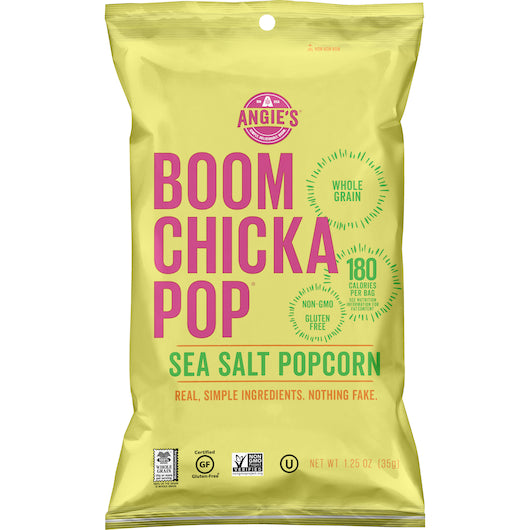 Angie's Boomchickapop Sea Salt Popcorn-Gluten Free-1.25 oz.-6/Case