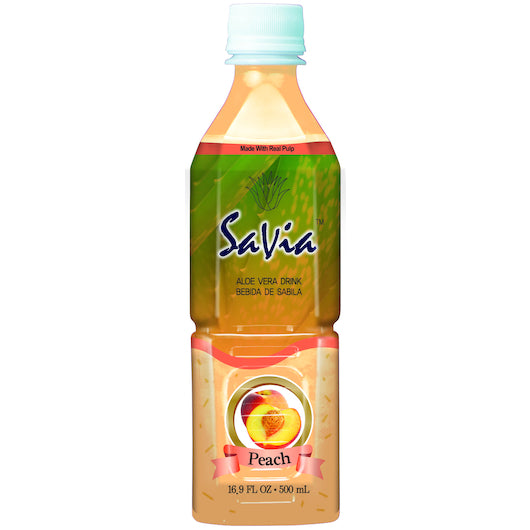 Savia Peach Aloe Vera Drink-500 Milliliter-12/Case