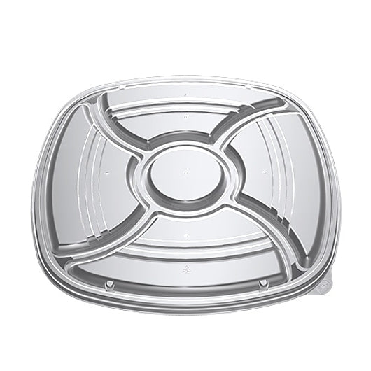 D & W Fine Pack 14 Inch Forum 5C Flat Lid 5 Vent-48 Each-48/Box-1/Case