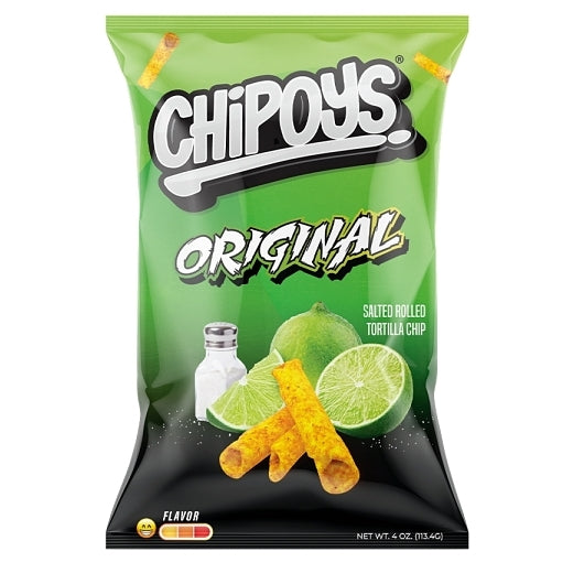 Chipoys Original Rolled Tortilla Chips 96 Count-4 oz.-8/Box-12/Case