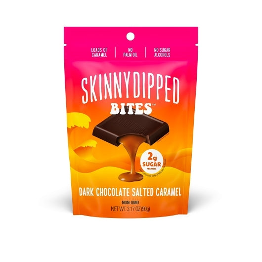 Skinny Dipped Dark Chocolate Salted Caramel Bites-3.17 oz.-10/Case