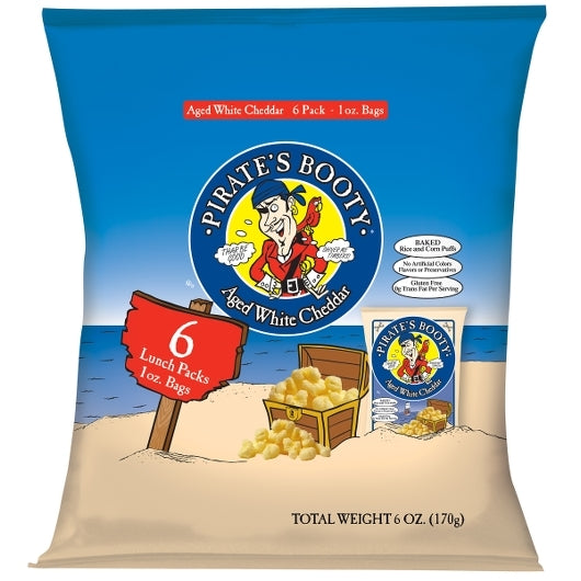 Pirate's Booty Aged White Cheddar-6 oz.-12/Case