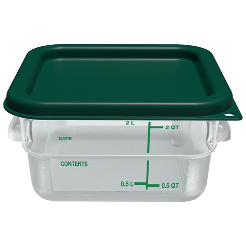 Carlisle Squares Polycarbonate Food Storage Container 2 Qt  7.13x7.13x 3.8 Clear Plastic