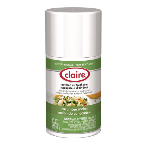 Claire Metered Air Freshener Cucumber Melon Scent 7 Oz Aerosol Spray 12/Case
