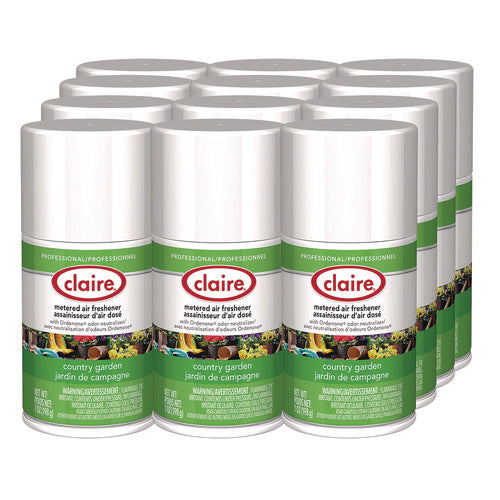 Claire Metered Air Freshener Country Garden 11 Oz Aerosol Spray 12/Case