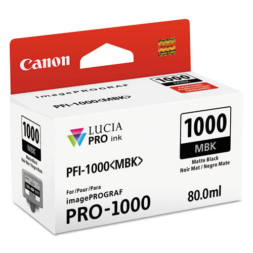 Canon 0545c002 (pfi-1000) Lucia Pro Ink Matte Black