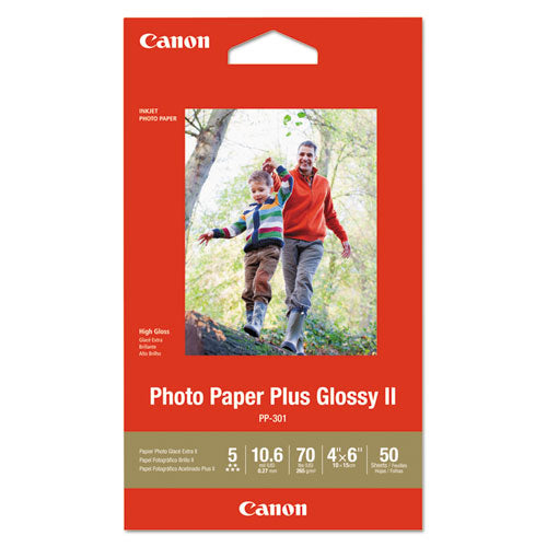 Canon Photo Paper Plus Glossy Ii 10.6 Mil 4x6 Glossy White 50/pack