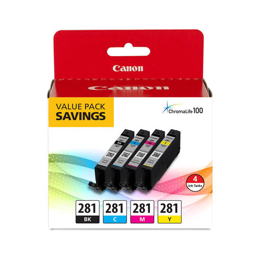 Canon 2091c005 (cli-281) Ink Black/cyan/magenta/yellow