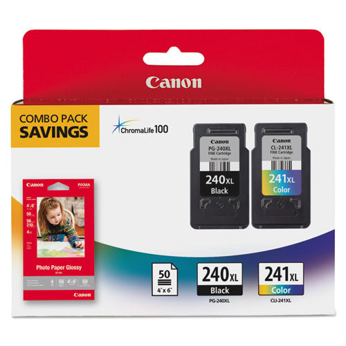Canon 5206b005 (pg-240xl/cl-241xl) High-yield Ink/paper Combo Black/tri-color