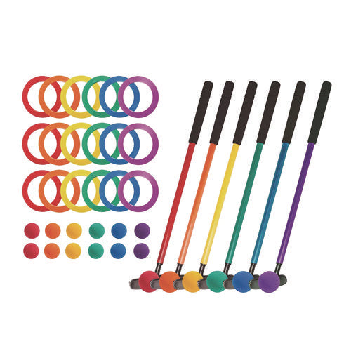 Champion Sports Mini Golf Set 12 Balls/6 Putters/18 Rings/3 Target Holes