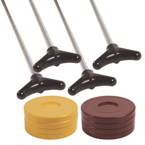 Champion Sports Shuffleboard Set 4 Cues 8 Pucks