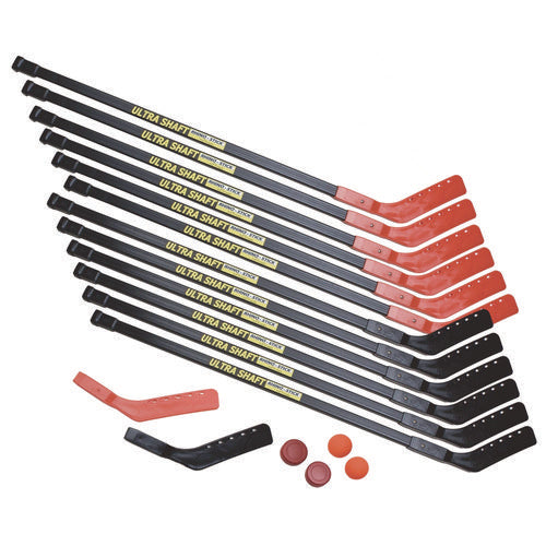 Champion Sports Ultra Shaft Hockey Set Twelve 47' Hockey Sticks/two Pucks/two Balls/two Extra Blades