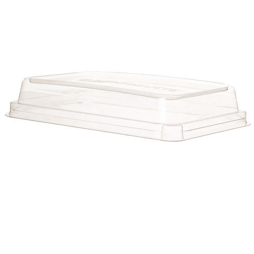 WorldView 100% Recycled Content Lid, 7 x 1.75, Clear, Plastic, 200/Carton