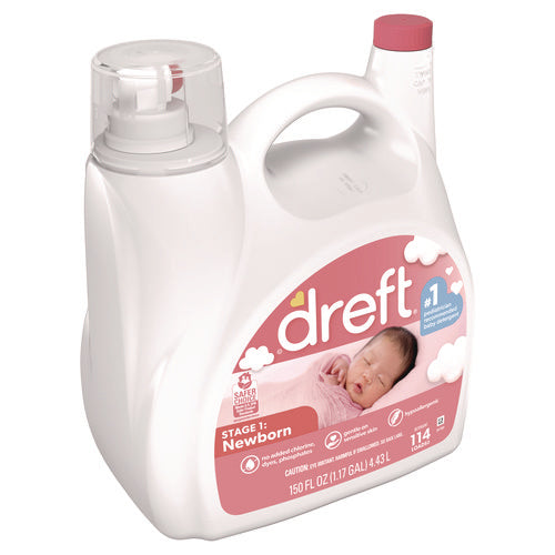 Dreft Ultra Laundry Detergent Baby Powder Scent 150 Oz Bottle 4/Case