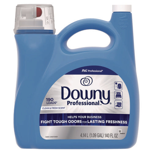 Downy Professional Commercial Liquid Fabric Softener Clean And Fresh Scent 140 Oz Pour Bottle 4/Case