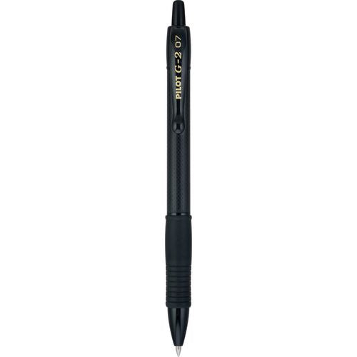Pilot G2 Edge Premium Gel Pen Retractable Fine 0.7 Mm Black Ink/barrel Dozen