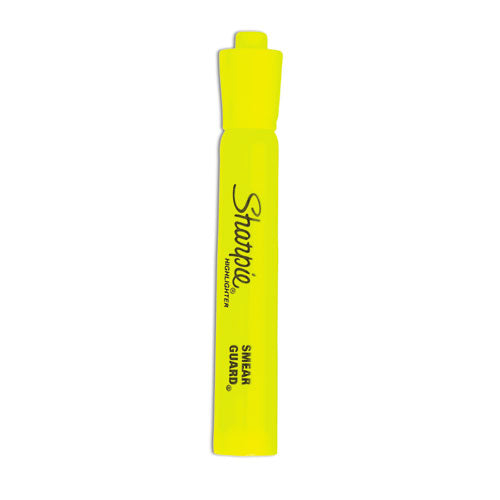 Sharpie Tank Style Highlighters Fluorescent Yellow Ink Chisel Tip Yellow Barrel Dozen