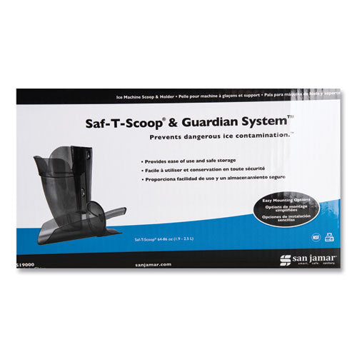 San Jamar Saf-t-scoop And Guardian System For Ice Machines 64-86 Oz Transparent Blue