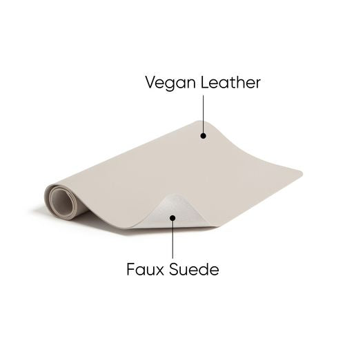 Smead Vegan Leather Desk Pads 36x17 Sandstone