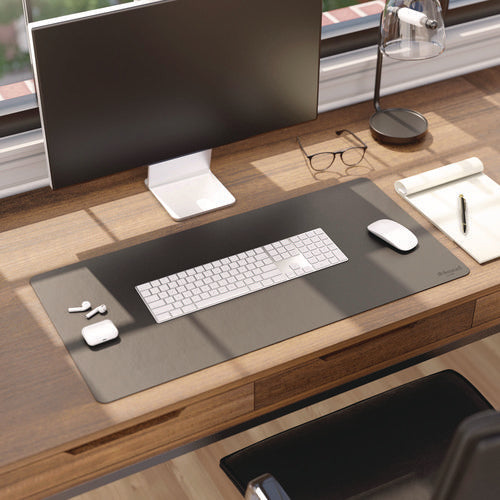 Smead Vegan Leather Desk Pads 31.5x15.7 Charcoal