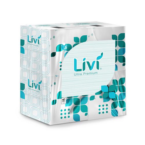 Livi Ultra Premium Livi Ultra Premium Facial Tissue 2-ply White Cube Box 80 Sheets/box 4 Boxes/pack 6 Packs/Case