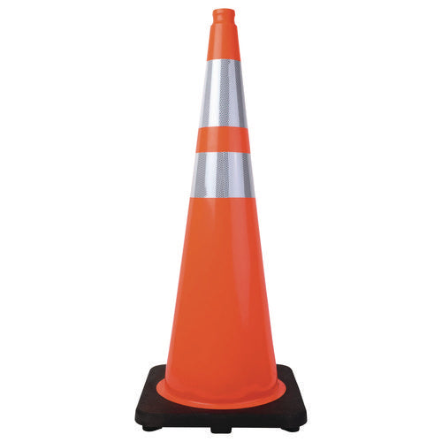 Tatco Tatco Traffic Cone 14.5x1x36 Orange/silver