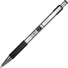 Zebra F-301 Stainless Steel Retractable Ballpoint Pen (Pack of 16, Black) 