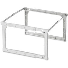 Plastic Snap-together Hanging Folder Frame, Legal/letter Size, 18" To 27" Long, White/silver Accents