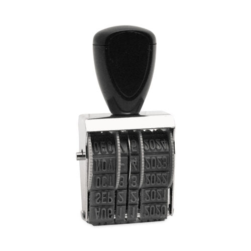 Rubber Date Stamp, Conventional, Type Size: 1 1/2, Impression Height: 0.16 Rubber Date Stamp, Conventional, Type Size: 1 1/2, Impression Height: 0.16