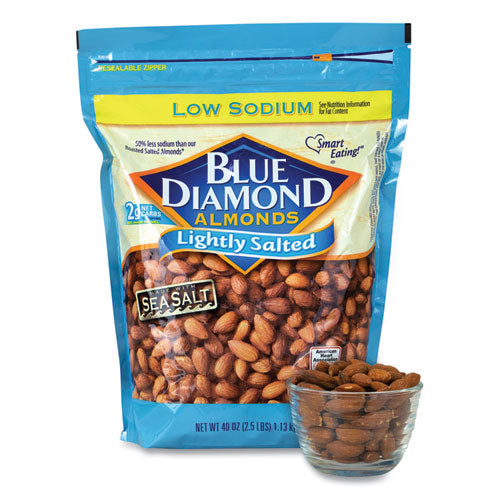 Low Sodium Lightly Salted Almonds, 10 Oz Bag, Ships In 1-3 Business Days