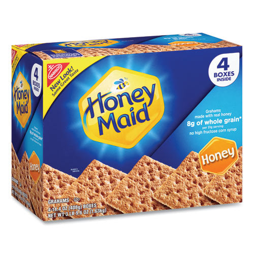 Honey Maid Honey Grahams, 14.4 oz Box, 4 Boxes/Pack, Ships in 1-3 Business Days