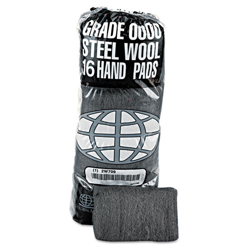 Industrial-Quality Steel Wool Hand Pads, #000 Extra Fine, Steel Gray, 16 Pads/Sleeve, 12 Sleeves/Carton Industrial-Quality Steel Wool Hand Pads, #000 Extra Fine, Steel Gray, 16 Pads/Sleeve, 12 Sleeves/Carton