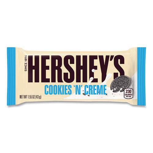 Cookies 'n' Creme Candy Bar, 1.55 oz Bar, 36 Bars/Carton, Ships in 1-3 Business Days Cookies 'n' Creme Candy Bar, 1.55 oz Bar, 36 Bars/Carton, Ships in 1-3 Business Days