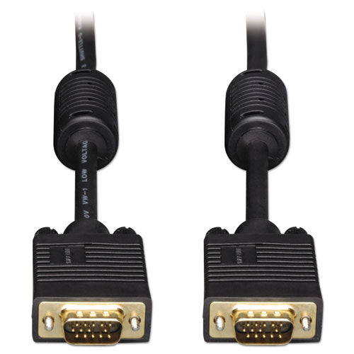 Vga Coaxial High-resolution Monitor Cable With Rgb Coaxial, 6 Ft, Black