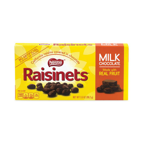 Raisinets Milk Chocolate Candy Raisins, 3.5 oz Box, 15 Boxes/Carton, Ships in 1-3 Business Days Raisinets Milk Chocolate Candy Raisins, 3.5 oz Box, 15 Boxes/Carton, Ships in 1-3 Business Days