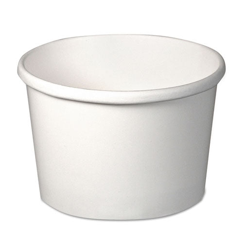 Solo Double Wrapped Paper Bucket, Unwaxed, 165 oz, White, 100/Carton