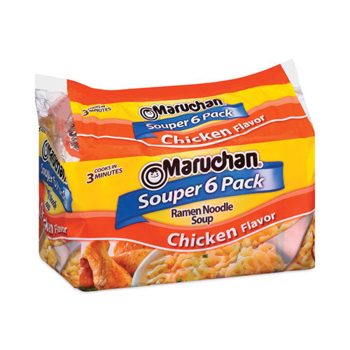 Ramen Noodle Soup Chicken Flavor Souper 6 Pack, 18 Oz, 4 Packs/carton, Ships In 1-3 Business Days