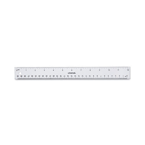 Clear Flexible Acrylic Ruler, Standard/Metric, 12 Long, Clear