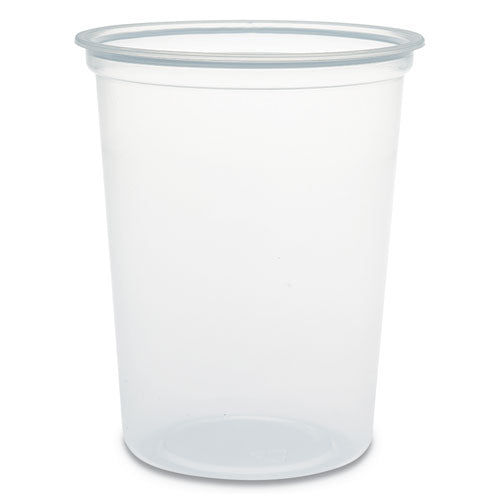 Solo Eco-Forward RPET Clear Deli Container, 4.6 inch Dia -- 5000