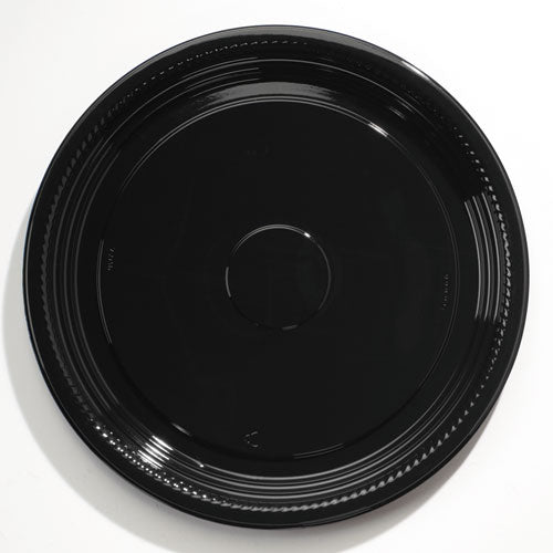 Caterline Casuals Thermoformed Platters, 18" Diameter, Black, Plastic, 25/carton