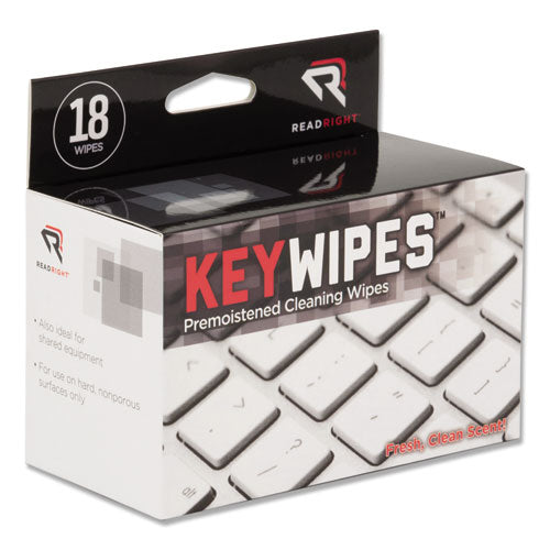 Keywipes Keyboard Wet Wipes, 6.88 X 5, 18/box