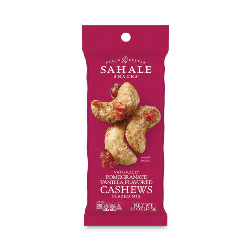 Glazed Mixes, Cashew Pom Vanilla, 1.5 oz, 18/Carton Glazed Mixes, Cashew Pom Vanilla, 1.5 oz, 18/Carton