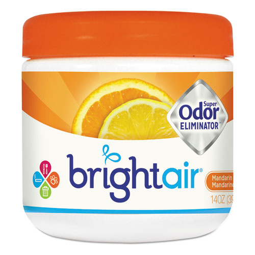 Super Odor Eliminator, Mandarin Orange And Fresh Lemon, 14 Oz Jar, 6/carton