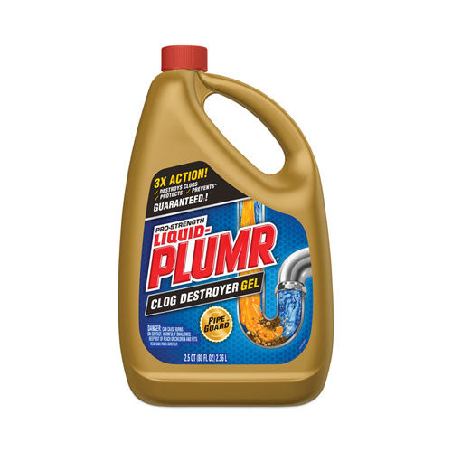 Clog Destroyer + PipeGuard, Gel, 80 oz, 6/Carton
