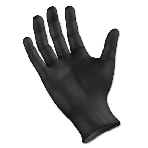 1000/case Gloveworks Black Synthetic Vinyl Disposable Gloves