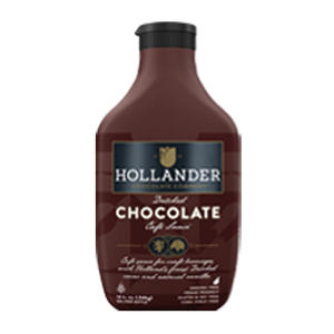 Hollander Café Sweet Ground Dutched Chocolate Sauce Squeeze Bottle 14 oz. 12/ct.