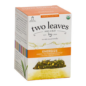 Two Leaves and a Bud Herbal Tea Purpose-Filled Organic Energize 6/15/ct.