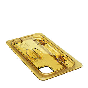 H-Pan Third Size FlipLid Cover Notched Amber 1/ea.
