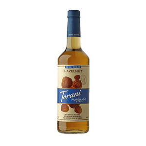 Torani Puremade Zero Sugar Hazelnut Syrup 750 ml. 4/ct.